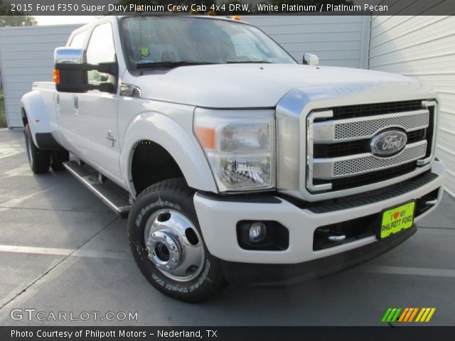 2015 Ford F350 Super Duty Platinum Crew Cab 4x4 DRW in White Platinum