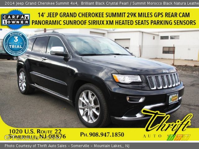 2014 Jeep Grand Cherokee Summit 4x4 in Brilliant Black Crystal Pearl