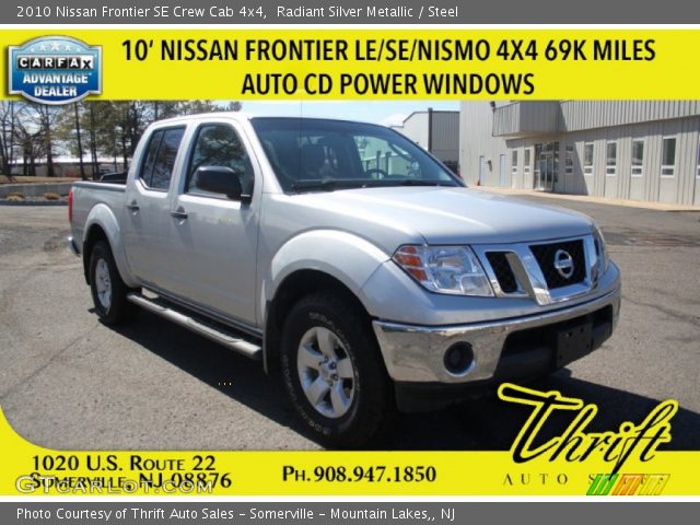 2010 Nissan Frontier SE Crew Cab 4x4 in Radiant Silver Metallic
