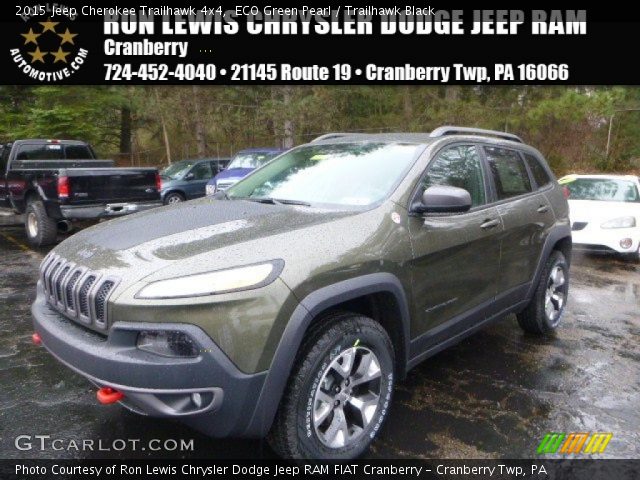 2015 Jeep Cherokee Trailhawk 4x4 in ECO Green Pearl
