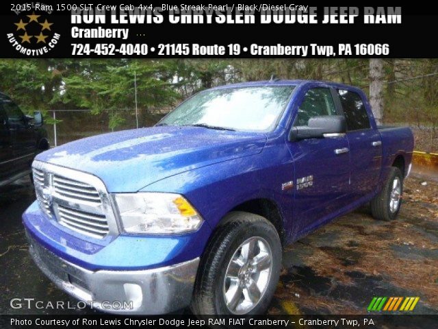 2015 Ram 1500 SLT Crew Cab 4x4 in Blue Streak Pearl