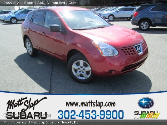 2009 Nissan Rogue S AWD in Venom Red