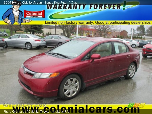 2006 Honda Civic LX Sedan in Tango Red Pearl