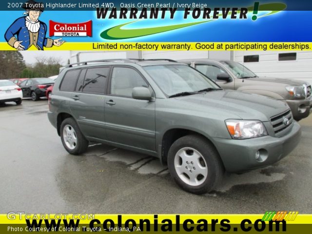 2007 Toyota Highlander Limited 4WD in Oasis Green Pearl