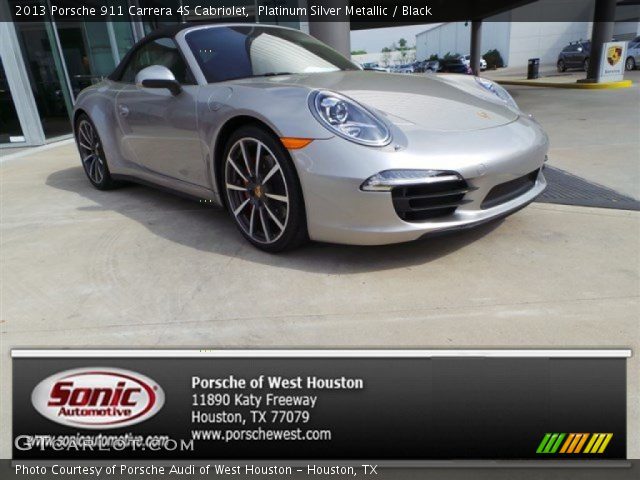 2013 Porsche 911 Carrera 4S Cabriolet in Platinum Silver Metallic