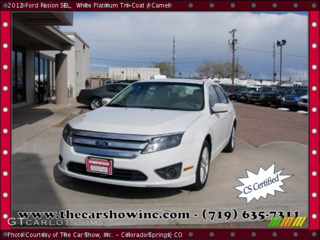 2012 Ford Fusion SEL in White Platinum Tri-Coat