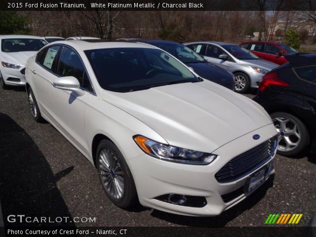 2015 Ford Fusion Titanium in White Platinum Metallic
