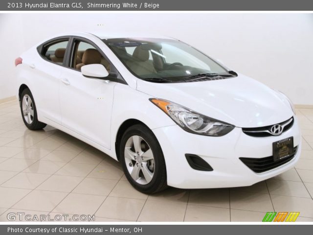 2013 Hyundai Elantra GLS in Shimmering White