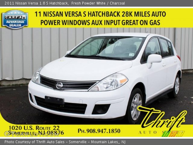 2011 Nissan Versa 1.8 S Hatchback in Fresh Powder White