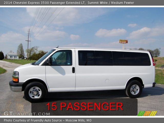 2014 Chevrolet Express 3500 Passenger Extended LT in Summit White