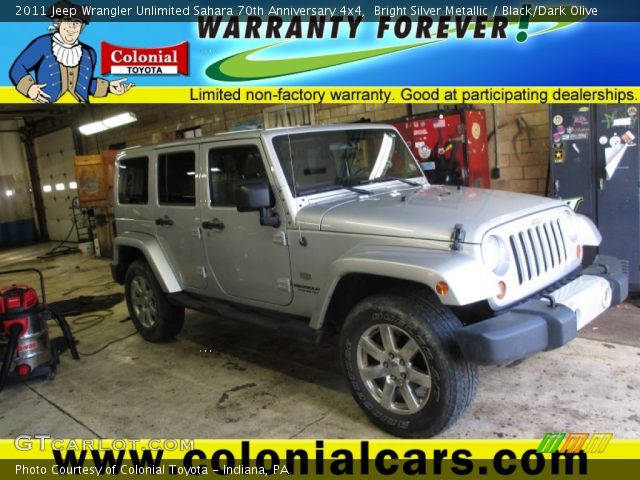 2011 Jeep Wrangler Unlimited Sahara 70th Anniversary 4x4 in Bright Silver Metallic
