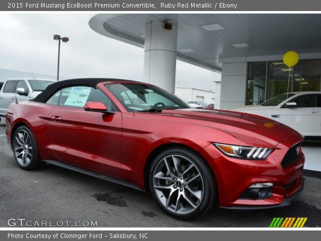 2015 Ford Mustang EcoBoost Premium Convertible in Ruby Red Metallic