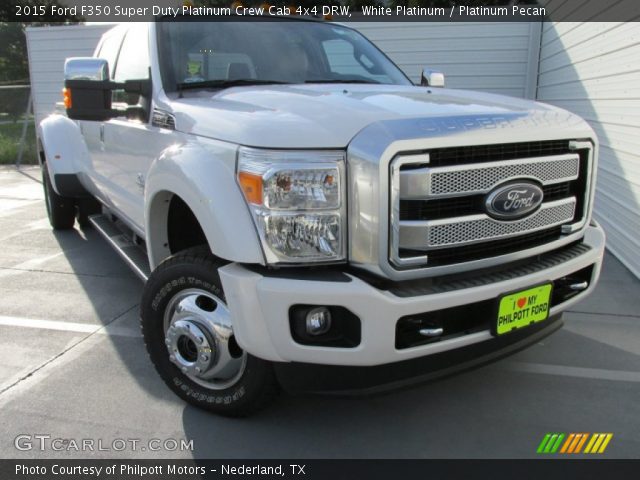 2015 Ford F350 Super Duty Platinum Crew Cab 4x4 DRW in White Platinum