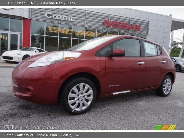 2015 Nissan LEAF S in Cayenne Red