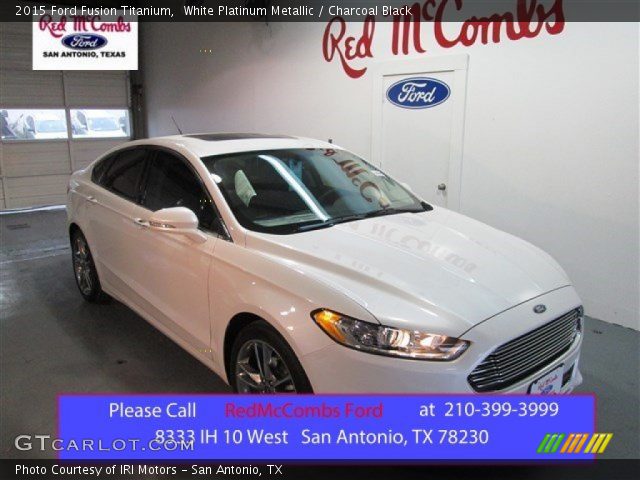 2015 Ford Fusion Titanium in White Platinum Metallic