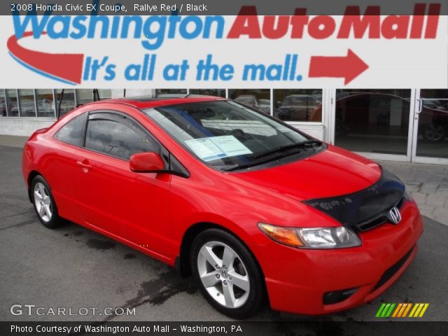 2008 Honda Civic EX Coupe in Rallye Red