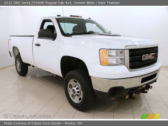 2012 GMC Sierra 2500HD Regular Cab 4x4 in Summit White