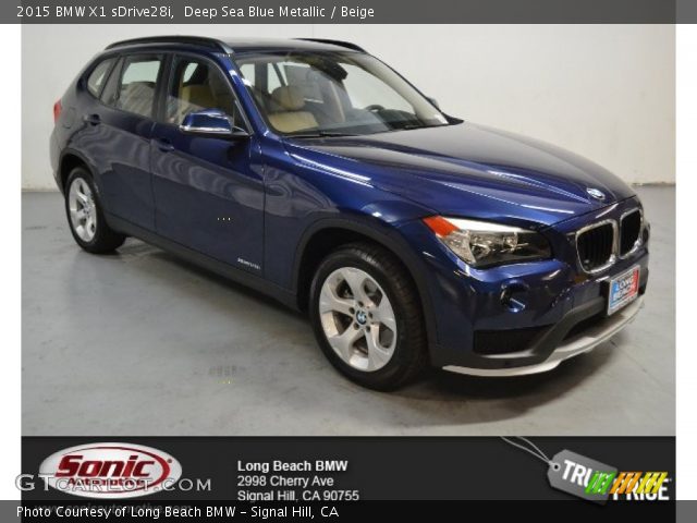 2015 BMW X1 sDrive28i in Deep Sea Blue Metallic