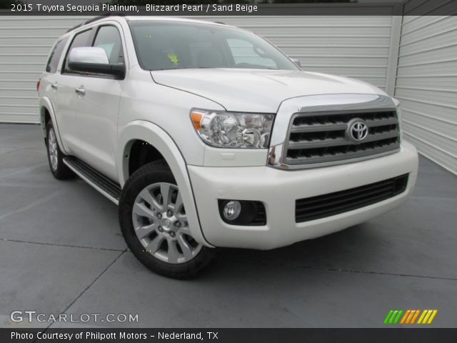 2015 Toyota Sequoia Platinum in Blizzard Pearl