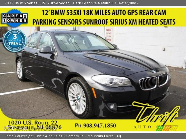 2012 BMW 5 Series 535i xDrive Sedan in Dark Graphite Metallic II