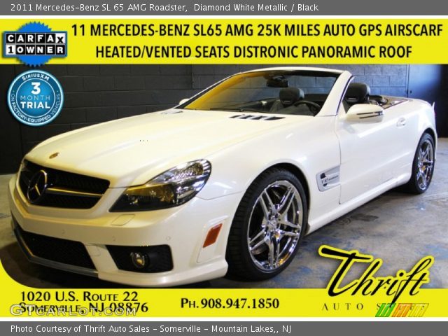 2011 Mercedes-Benz SL 65 AMG Roadster in Diamond White Metallic