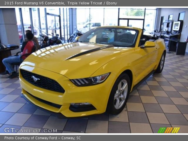 2015 Ford Mustang V6 Convertible in Triple Yellow Tricoat