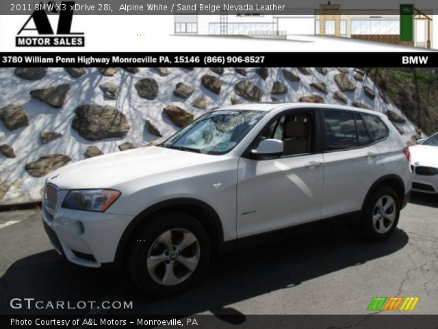 2011 BMW X3 xDrive 28i in Alpine White