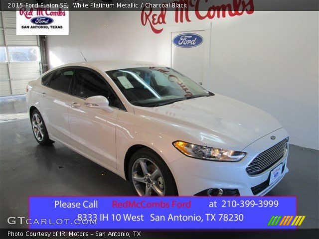 2015 Ford Fusion SE in White Platinum Metallic