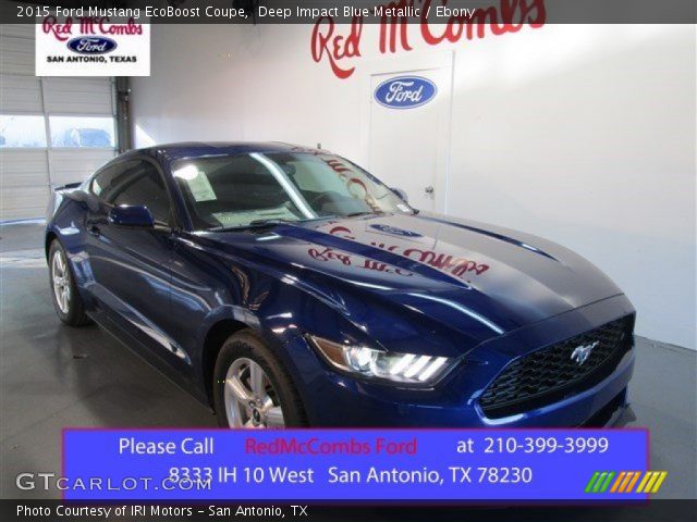 2015 Ford Mustang EcoBoost Coupe in Deep Impact Blue Metallic