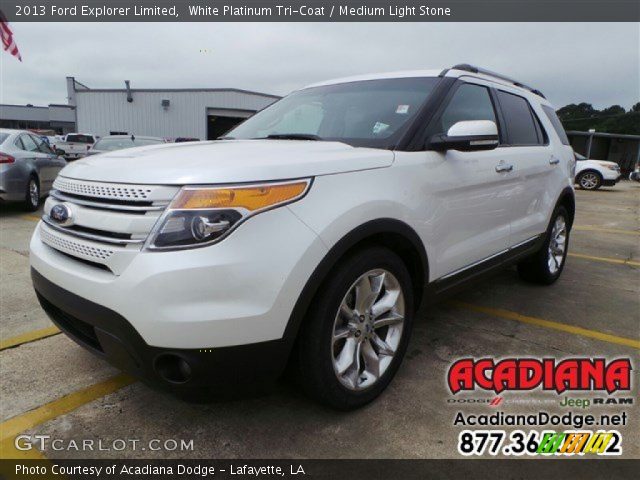 2013 Ford Explorer Limited in White Platinum Tri-Coat