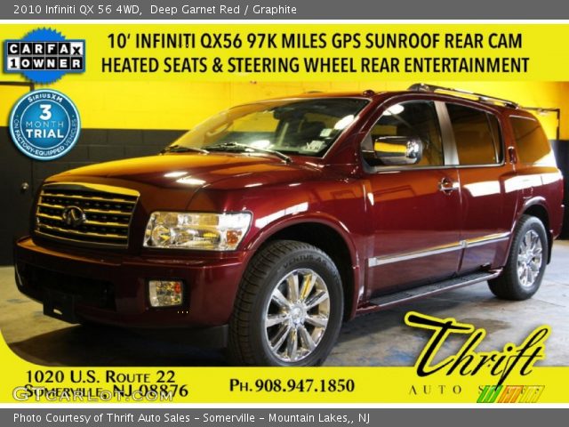 2010 Infiniti QX 56 4WD in Deep Garnet Red