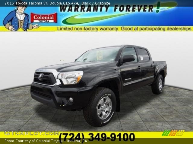 2015 Toyota Tacoma V6 Double Cab 4x4 in Black