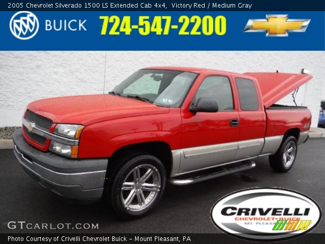 2005 Chevrolet Silverado 1500 LS Extended Cab 4x4 in Victory Red