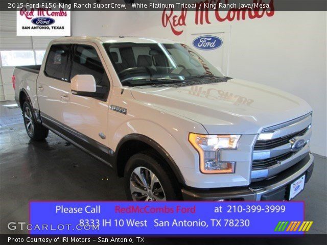 2015 Ford F150 King Ranch SuperCrew in White Platinum Tricoat