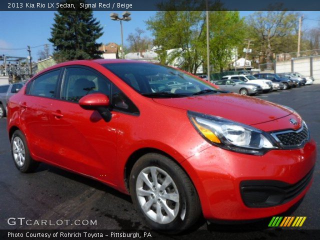 2013 Kia Rio LX Sedan in Signal Red