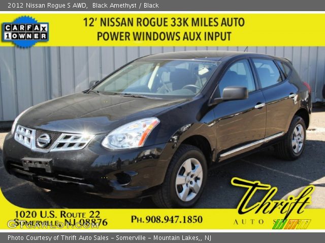 2012 Nissan Rogue S AWD in Black Amethyst