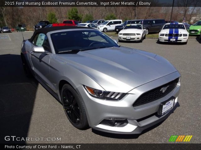 2015 Ford Mustang EcoBoost Premium Convertible in Ingot Silver Metallic
