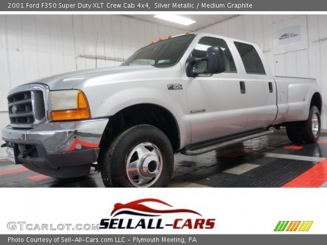 2001 Ford F350 Super Duty XLT Crew Cab 4x4 in Silver Metallic