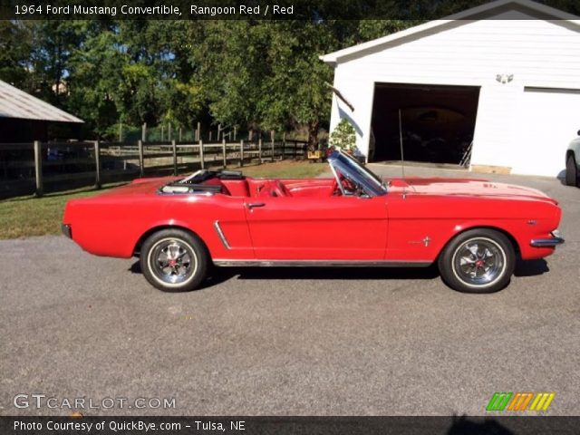 1964 Ford Mustang Convertible in Rangoon Red