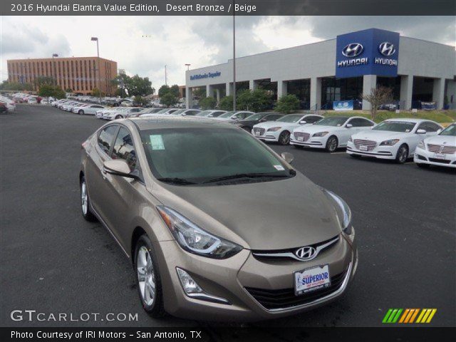 2016 Hyundai Elantra Value Edition in Desert Bronze