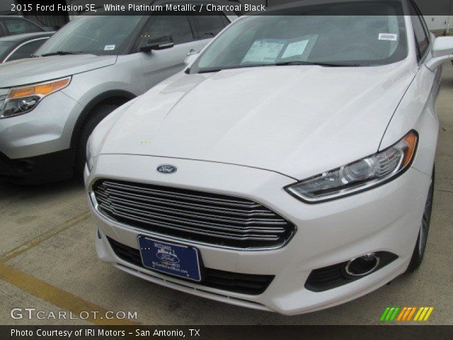 2015 Ford Fusion SE in White Platinum Metallic