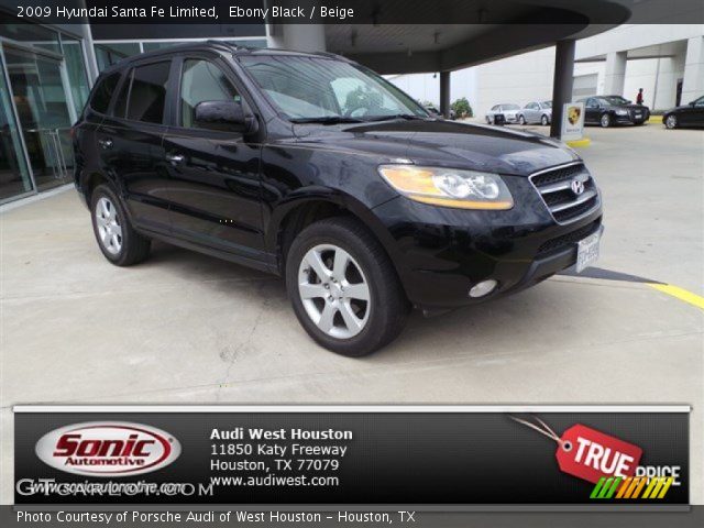 2009 Hyundai Santa Fe Limited in Ebony Black