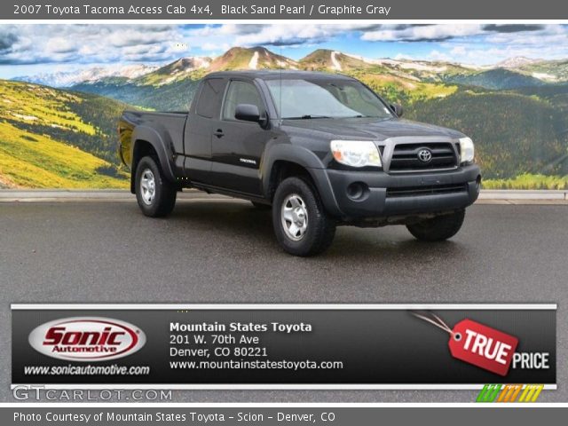 2007 Toyota Tacoma Access Cab 4x4 in Black Sand Pearl