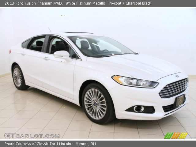 2013 Ford Fusion Titanium AWD in White Platinum Metallic Tri-coat