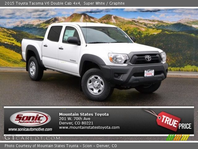 2015 Toyota Tacoma V6 Double Cab 4x4 in Super White