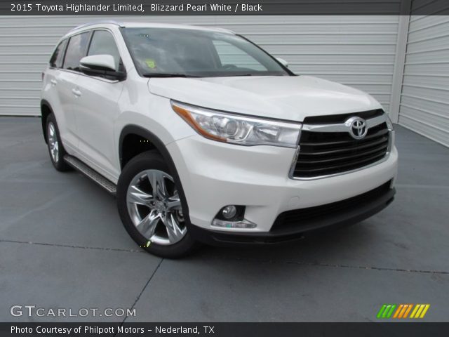 2015 Toyota Highlander Limited in Blizzard Pearl White
