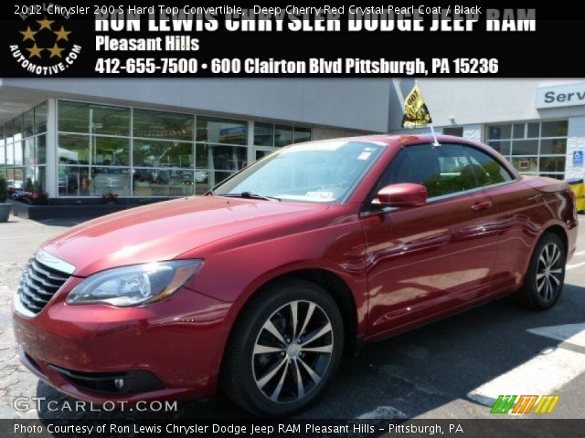 2012 Chrysler 200 S Hard Top Convertible in Deep Cherry Red Crystal Pearl Coat