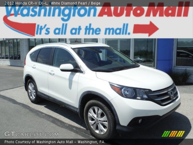 2012 Honda CR-V EX-L in White Diamond Pearl