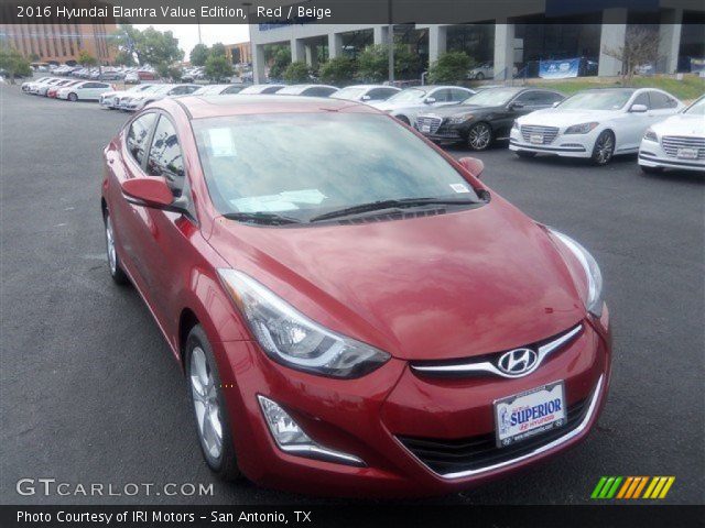 2016 Hyundai Elantra Value Edition in Red