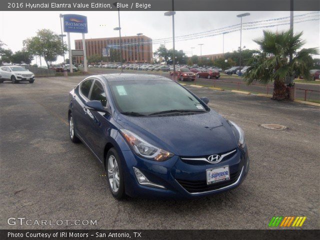 2016 Hyundai Elantra Value Edition in Blue